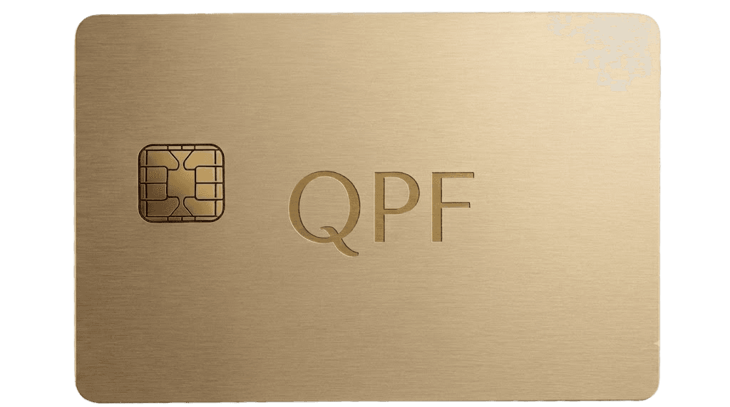 QPF gold membership card, front